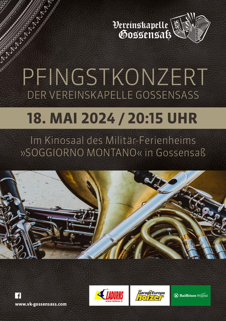 Read more about the article Pfingstkonzert der Vereinskapelle Gossensaß